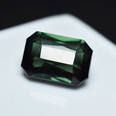 Sapphire 11.05 Ct Natural Emerald Cut Deep Green CERTIFIED Loose Gemstone